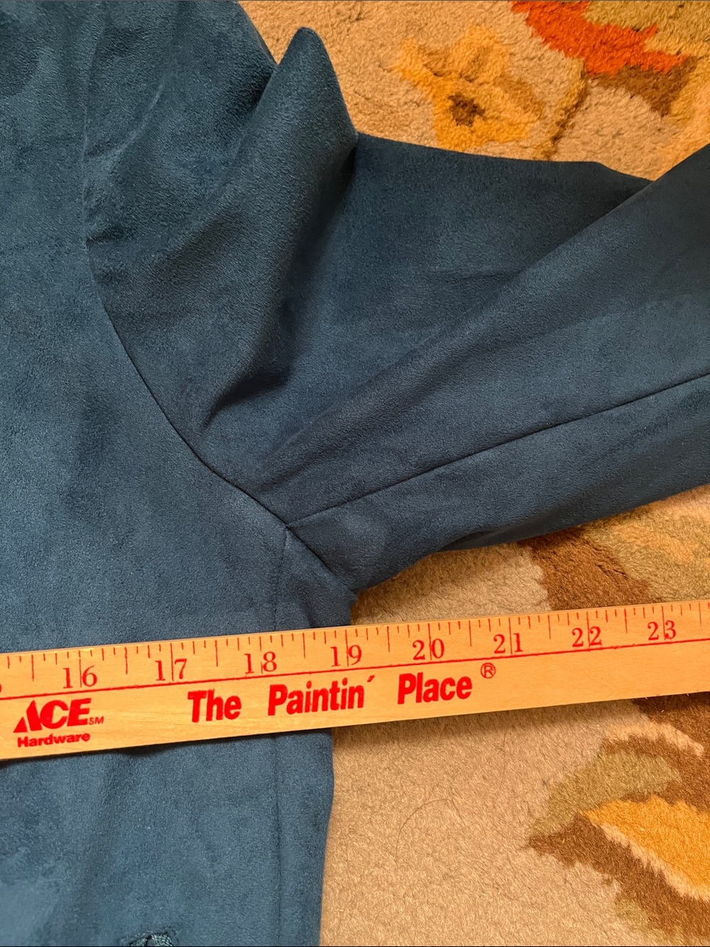 Chico's Teal Suede Blue Jacket- NEW Never worn - Picture 8 of 8